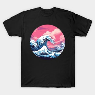 Summer Vaporwave Great Wave T-Shirt